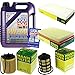 Produktbild QR-PARTS 69377784 Filter Set Inspektionspaket 5 Liter Motoröl Leichtlauf High Tech 5W-40 MANN-FILTER Innenraumfilter Kraftstofffilter Luftfilter Ölfilter