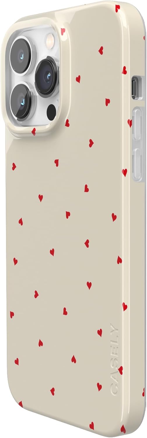Casely iPhone 14 Pro Case | Be Mine | Tiny Hearts | Compatible with MagSafe | Classic Ultra Slim Design
