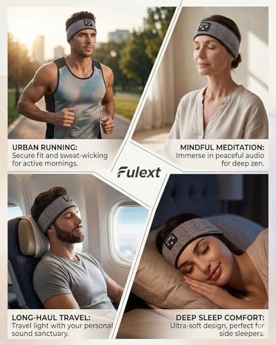 Image of Sleep-Headphones-Bluetooth-Sleeping-Headband - Sleeping Headphones for Side Sleeper, Elastic Music Band Cozy ASMR Wireless Eye Mask Valentines Day Gifts for Her Him Wife Husband Women Men