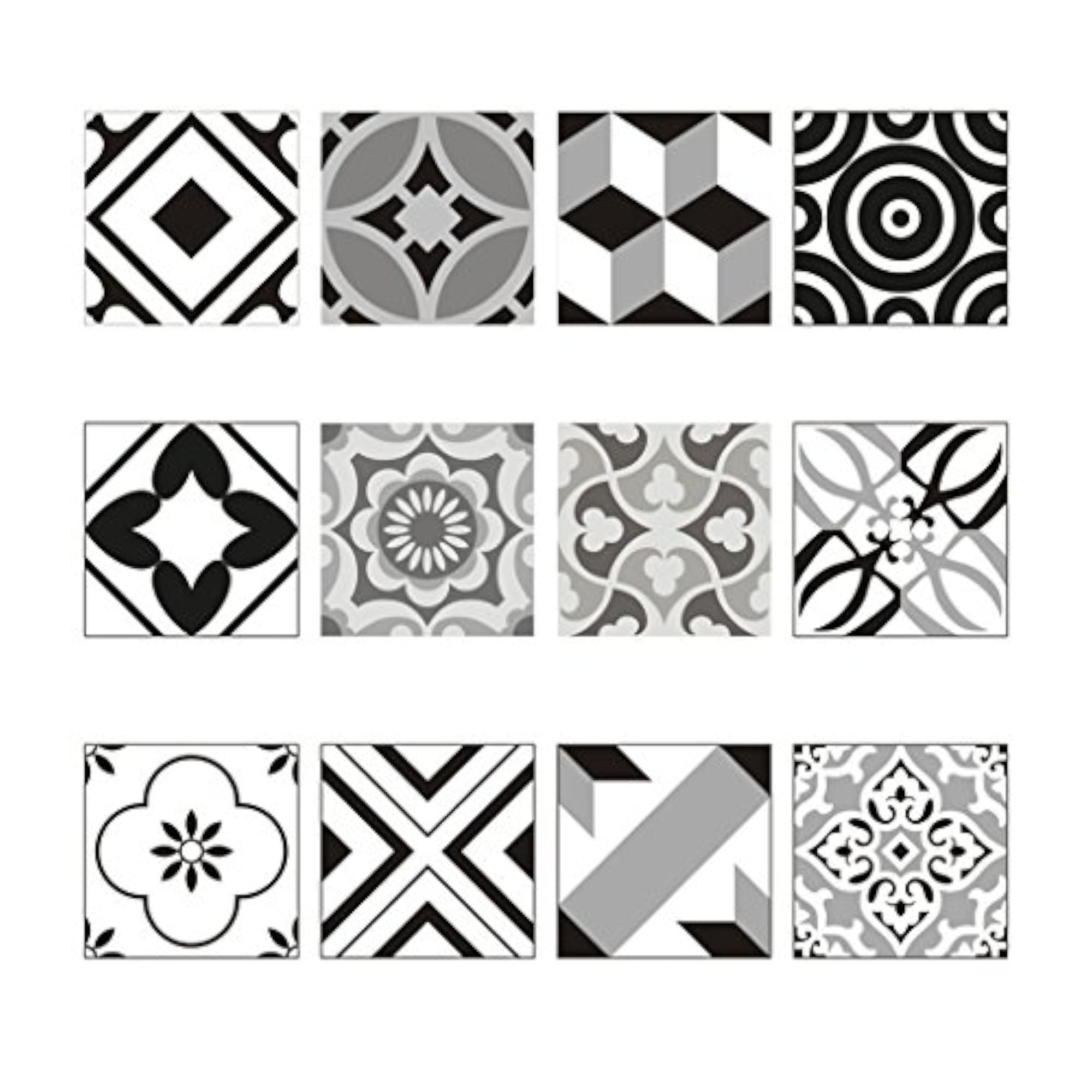 12Pieces Mosaic Wall Floor Tiles Sticker Decal
