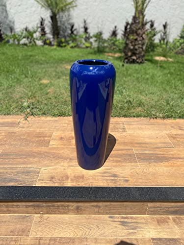 Vaso Vitrificado Fibra De Vidro Estilo Vietnamita 100x35cm (Azul)