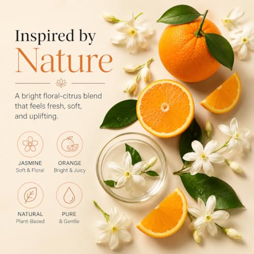 Image of AROMATICO Jasmine Orange Aromatherapy Massage Oil - Jasmine Massage Oil with Almond & Jojoba for Spa Care, Stress Relief & Skin Nourishment | 300ml