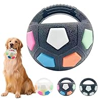 【Well Designed for Playtime】The Mellow Dog Calming Ball features an innovative kettlebell design with a circular handle, making it easy for dogs to grip and carry. This Pet Dog Football Shape Toy is perfect for interactive toss and fetch play, ensuri...