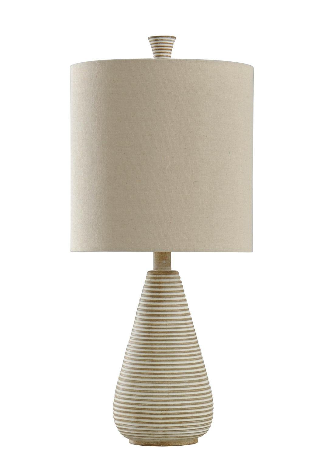 StylecraftHome Collection L25549DS Phillip - One Light Table Lamp, Beige Finish with Cream Fabric Shade