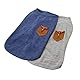 YAODHAOD Hundehemd für Kleine Hunde, Hundekatzen Kleidung, blau und grau, Baumwolle für kleinen Hund und Katze (2er Pack) (XXL- Ist für Akita Hund Pommern geeignet, Blau und grau)