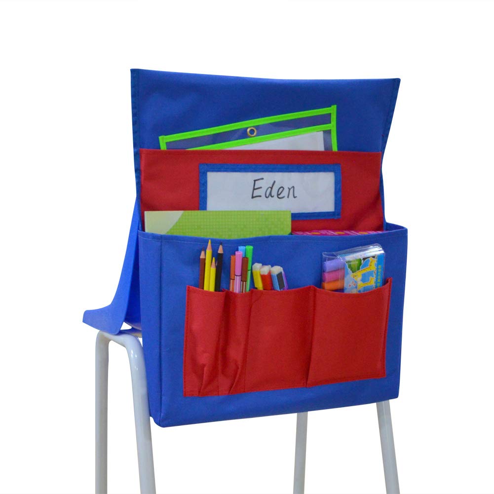 KruideeyChairback Buddy Pocket Chart (Blue + Red)