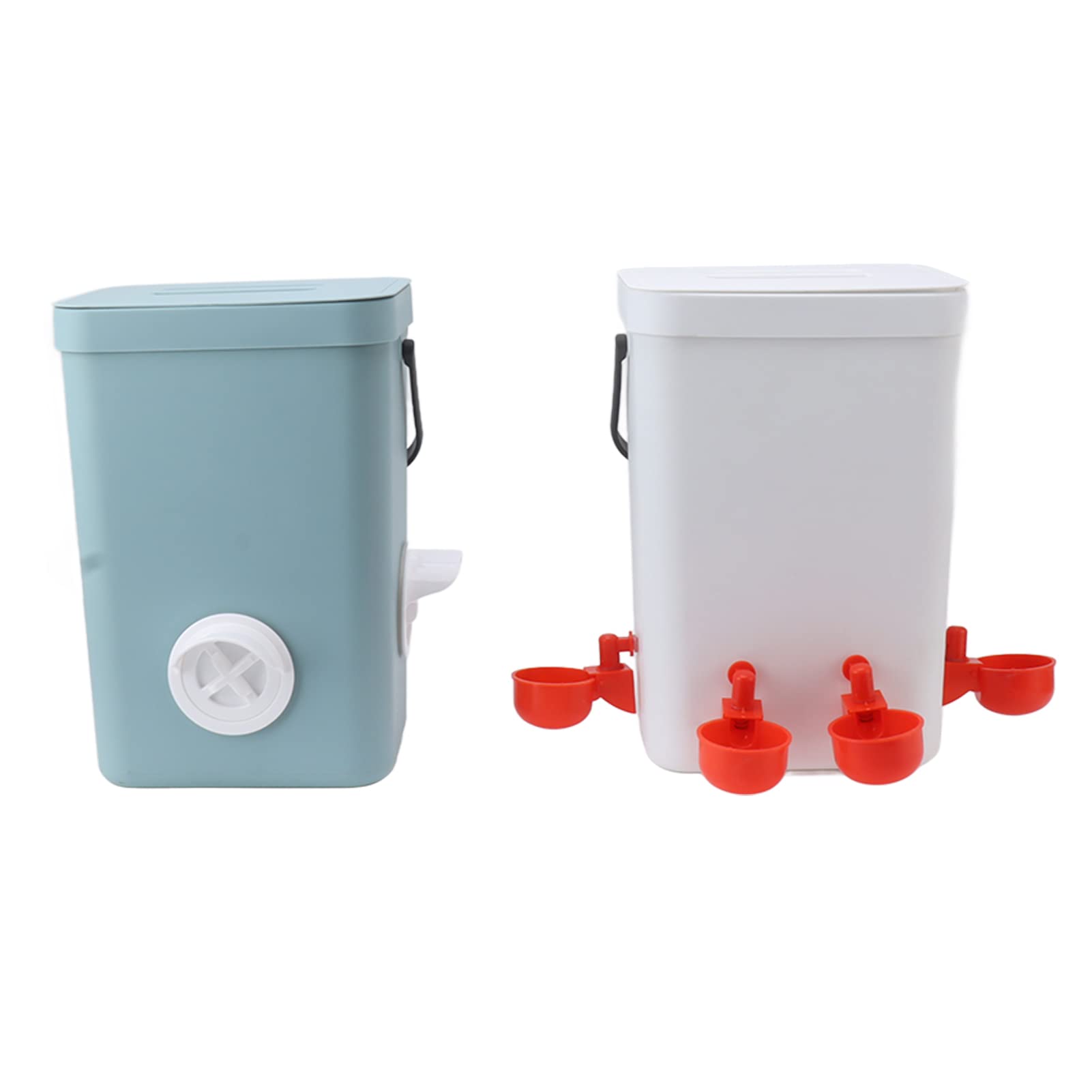 Kit de Comedero Automático para Aves de Corral, Bebederos con Descargadores, Cubierta Impermeable para Pollo, Patito, Pájaro y Loro