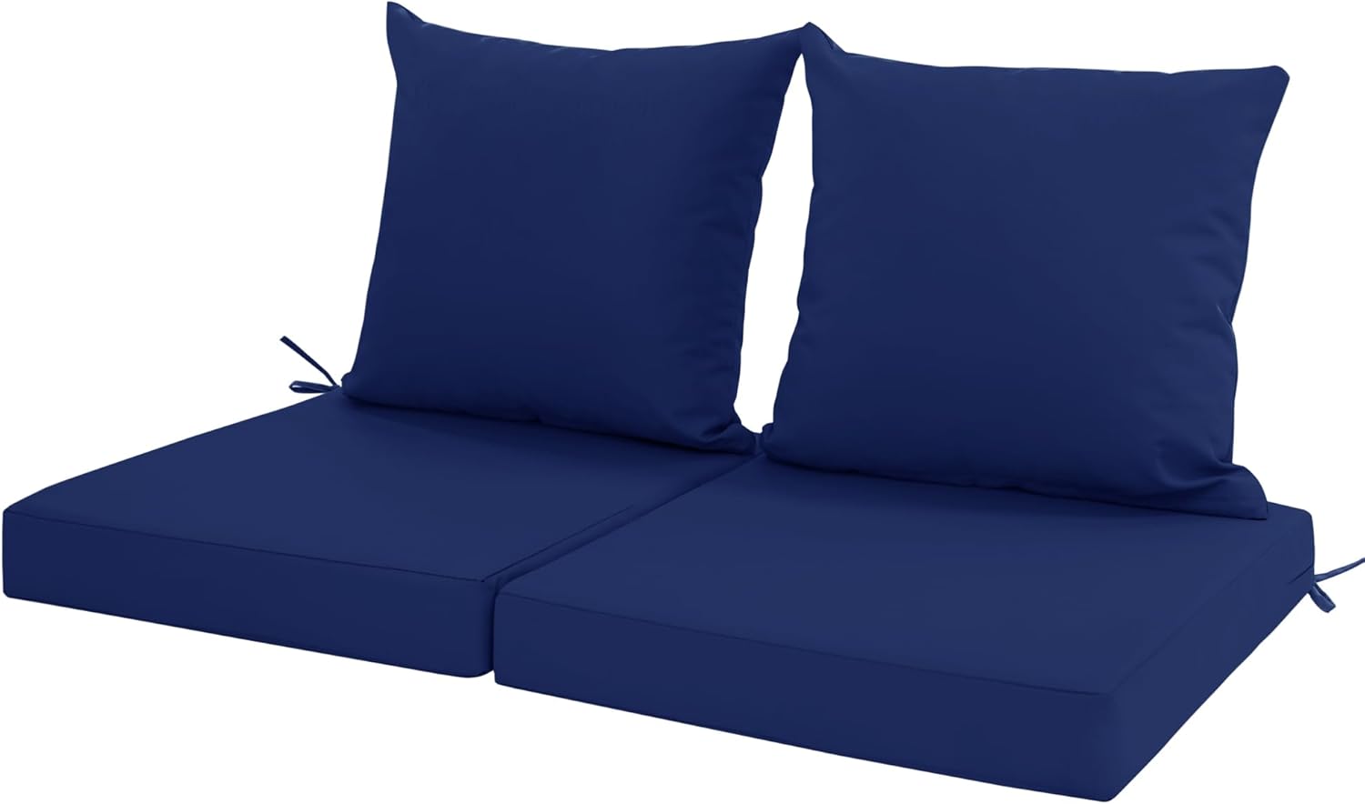 Photo 1 of  Outdoor Cushions for Patio Furniture, Waterproof Outdoor Chair Cushion w/Fade-Resistant, Removable & Machine-Washable Cover, 22x22 Inch, Deep Seat Sofa/Couch Pad Replacement – Set of 2, Navy Blue 