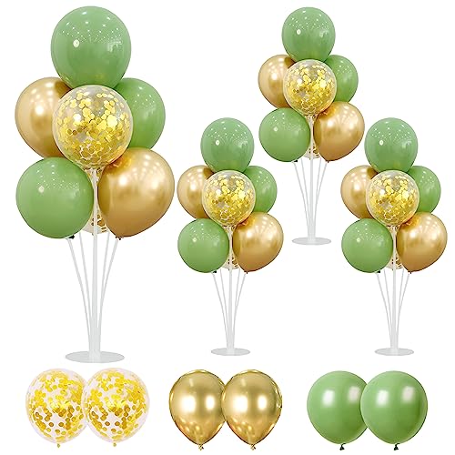 4 Balloon Stand Kit For Table Centerpieces With Base Sage Green Balloons Holder Baby Shower Birthday Party Decorations