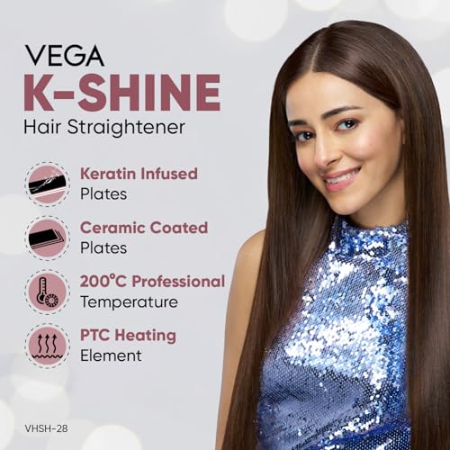 VEGA K Shine Hair Straightener 234g Rose Gold - Image 3