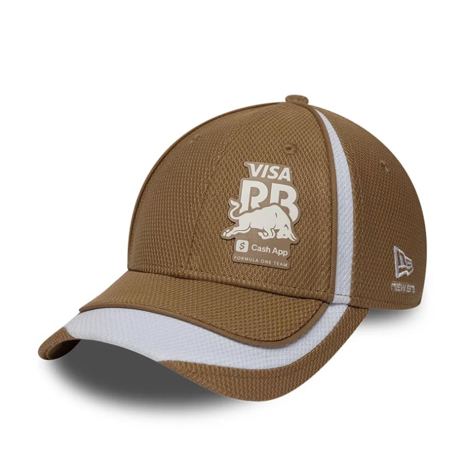 Casquette de baseball Visa Cash App Racing Bulls F1 2026 beige foncé ajustable sport automobile