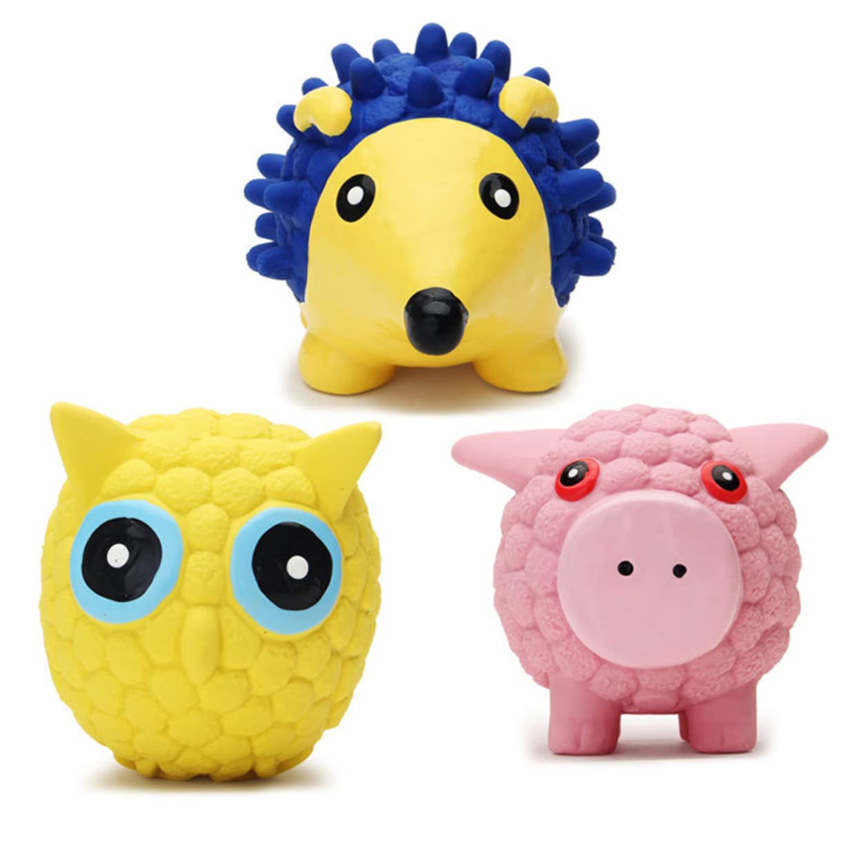 Kisangel 3piezas Juguete De Masticar para Perros De Látex Bola De Sonido Creativa y Educativa para Mascotas Juguete Divertido para Molar Cerdo