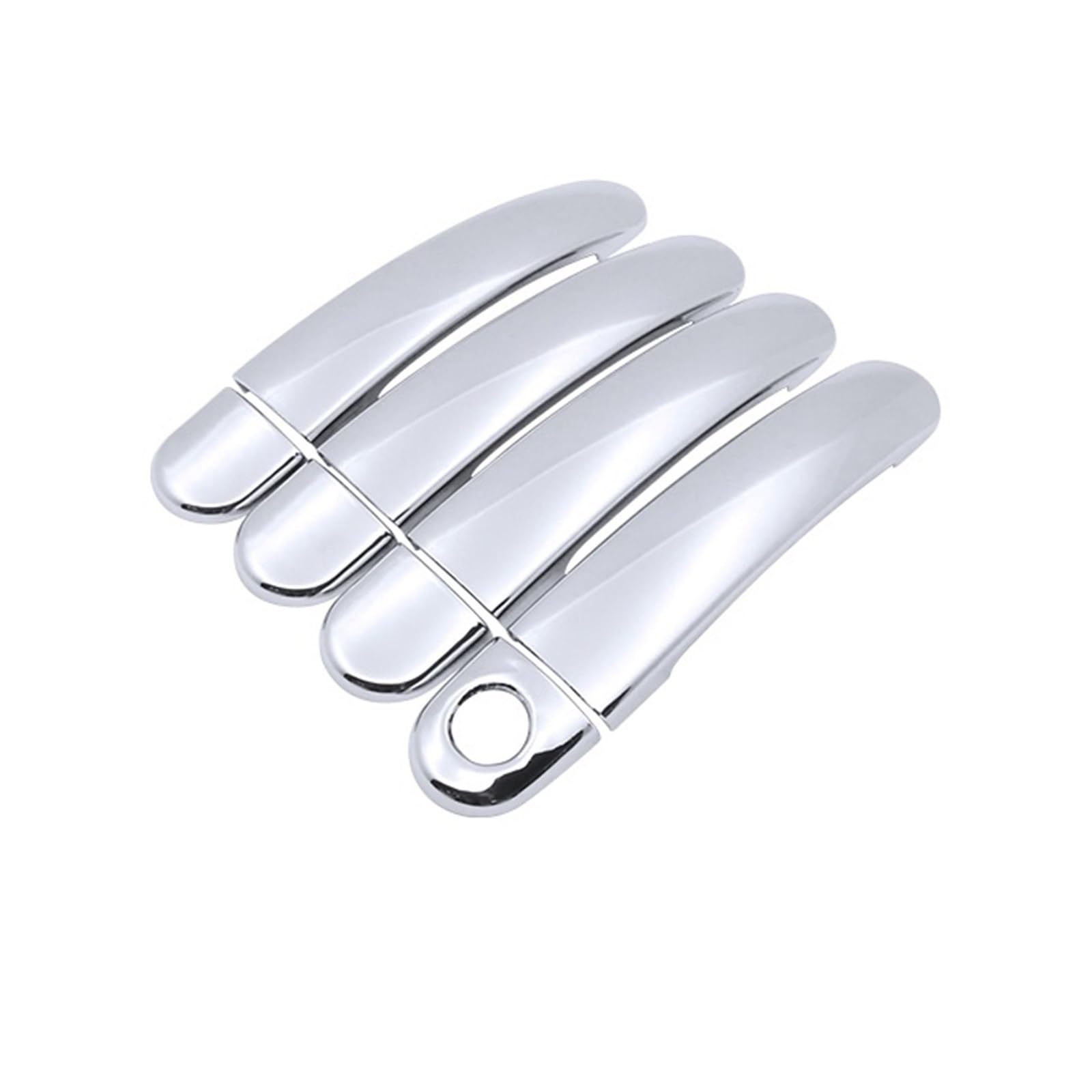 Drezzo Car Exterior Door Handle for VW for Jetta 6 A6 MK6 5C6 2011-2018 Chrome Car Door Handle Cover Trim Set Cap(Handle 1 Keyhole)