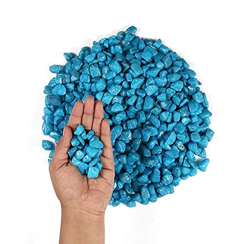 Polished Colored Blue Stone Marble Pebbles for Home Garden Aquarium Outdoor Decoration 2 Kg-image-20