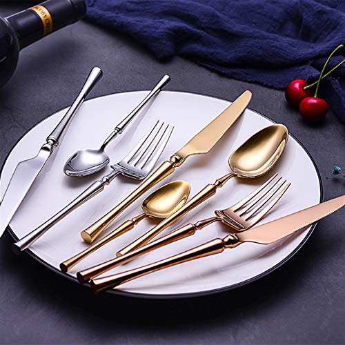 Service de vaisselle d'or en inox 304 pour dîner raffiné - 5