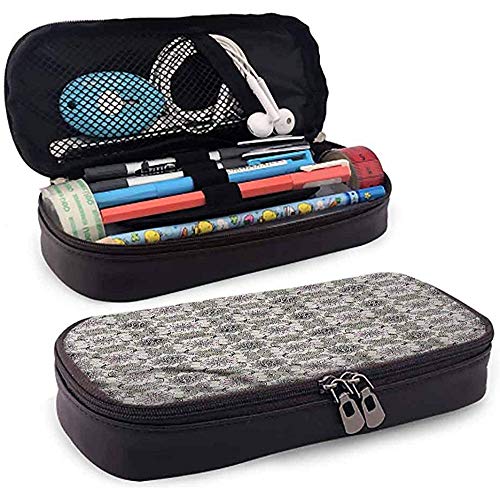 Preisvergleich Produktbild Bleistiftbeutel, federmäppchen tasche, federmäppchen, große kapazität stifthalter grau und rosa blumen quatrefoil 20cm * 9cm * 4cm