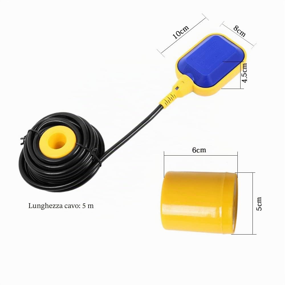 Regolatore del Livello Dell'acqua del Cavo, 5 Metri Regolatore del Livello Dell'acqua del cavo da 250 V 16 A, Cavo regolatore di livello dell'acqua Interruttore