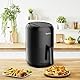 Tefal Mini Heißluftfritteuse Easy Fry Compact, Heissluftfritteuse klein 1-2 Personen: 1,6 l Kapazität, 6 automatische Programme, Digitales Display, energiesparend, Friteuse ohne Öl, schwarz, EY3018