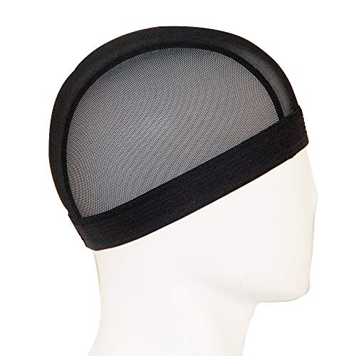 CNYE Mesh Swim Cap Light Weight High Resilience Strong Durable Breathable Swim Cap Men Women Children Swim Caps Unisex 10 Colors (Black, 3XL)