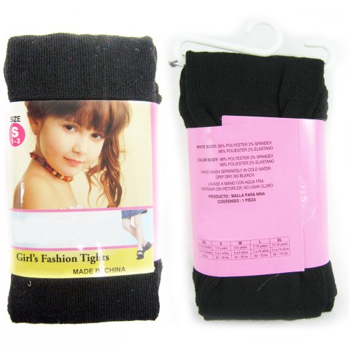 6 Pc Girls Kids Black Footed Tights Dance Stockings Pantyhose Ballet Small 1-33