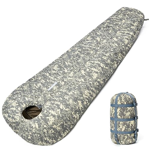 Image of MT Military Army Force Defence 4 & Tropen Patrol Mummy Sleeping Bags with Bivy Cover Compression Sack, Modular Sleeping System 2.0 for Cold Weather,
