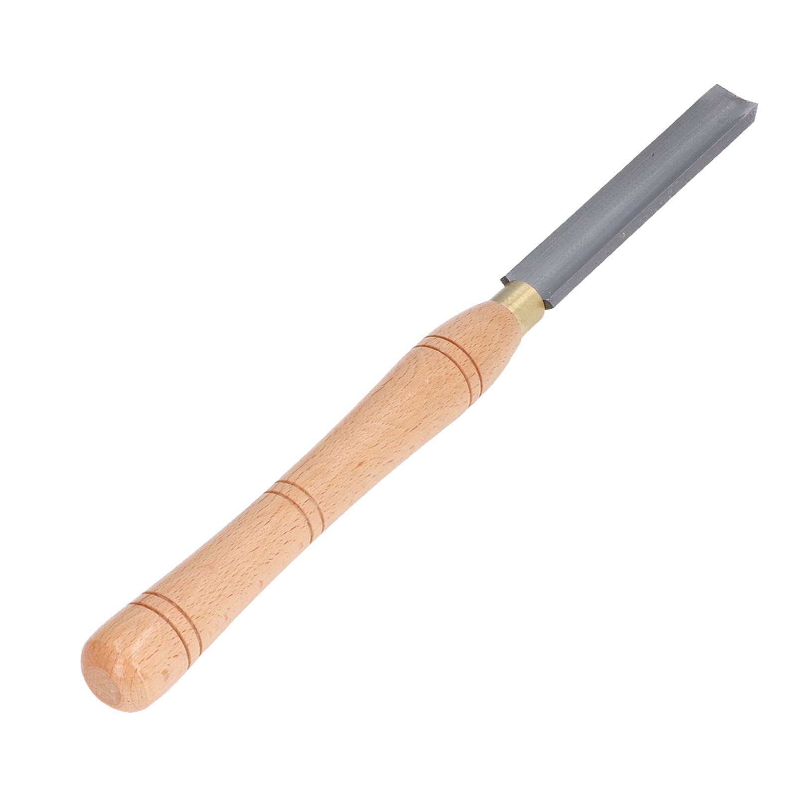 CHISEL Gubia de Torneado de Madera, HSS Acero de Alta Velocidad, Mango de Haya, Herramienta para Carpintería con Funda, Interior Grande
