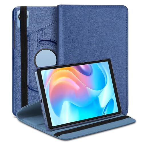 Image of Realme Pad Mini 8.7 inch Tablet (Model FIT ONLY-: RMP2105 /RMP2106) 360 Degree Rotating Flip Case Cover (Blue)