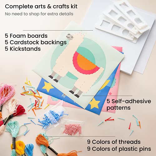 Arteza Kids String Art Kit, Set Of 5 Animal Designs, Plastic Pushpins, Art Supplies For Kids Craft Projects And Free Time Activities #TOP1