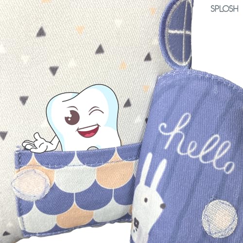 Splosh Tooth Fairy House Navy, Magical Tooth Fairy Pillow with Fairy Door to Place Lost Tooth - Image 2