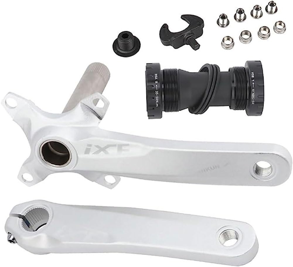 Guarnitura per Bicicletta da 170 mm con Movimento Centrale BCD104mm, guarnitura Integrata Cava Adatta per MTB e Bici da Strada.
