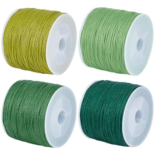 FREEBLOSS 4pcs Hilo Sashiko 100% Algodón 4 x 100m (109yds) Hilos Japoneses para Bordado Sashiko de 2 hebras para Costura a Mano y Suministros de Bordado (Verde), Total 400m/437yds miniatura 1