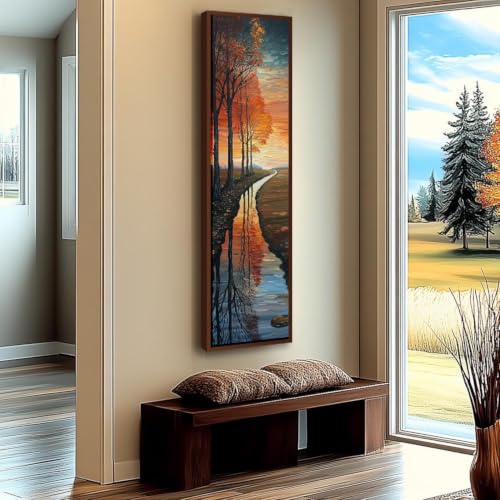 Tableau mural vertical allongé pour habiller un mur vide et étroit