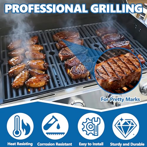 Image of SafBbcue DGF493BNP 16.5 inch Grill Grates for Dyna Glo DGH474CRP DGH483CRP DGB494SPB DGB495SDP, Backyard BY13-101-001-12 GBC1440W, Kenmore 146.23678310 146.16132110 146.20164510 146.23679310 Grill Parts
