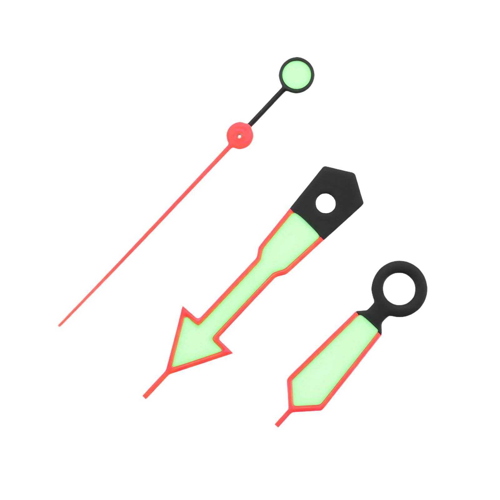 ECSiNG 1 Set of Movement Hands with Green Luminous SKX007/SBDY005 Compatible with Seiko NH35 NH36 NH34 (Red)