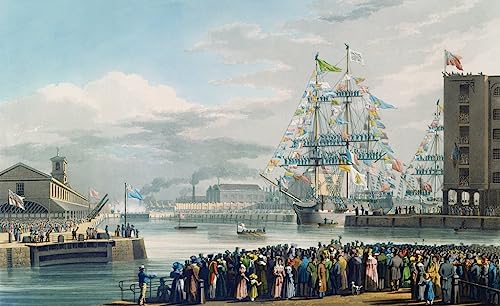 Impression d'art murale St Katharine Docks tableau peinture celebre vintage pour chambre