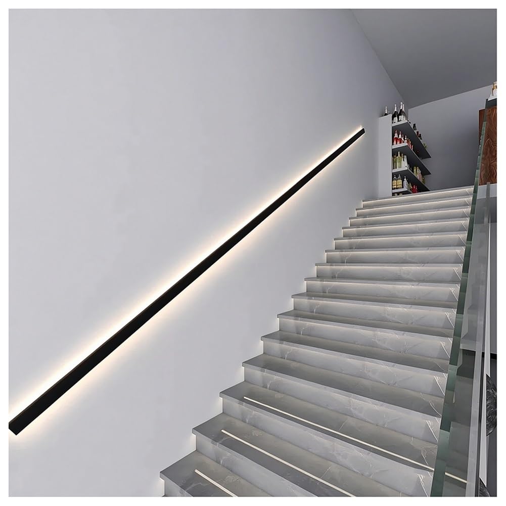 exproyzk Lámpara De Pared Moderna De 39 Pulgadas para Porche Y Patio | Lámpara de pared alargada de aleación de aluminio con sensor de movimiento, para escaleras, garaje y puerta de entrada