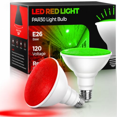 Image of L LOHAS LED Red Green Christmas Flood Light Bulbs, PAR30 LED Flood Light