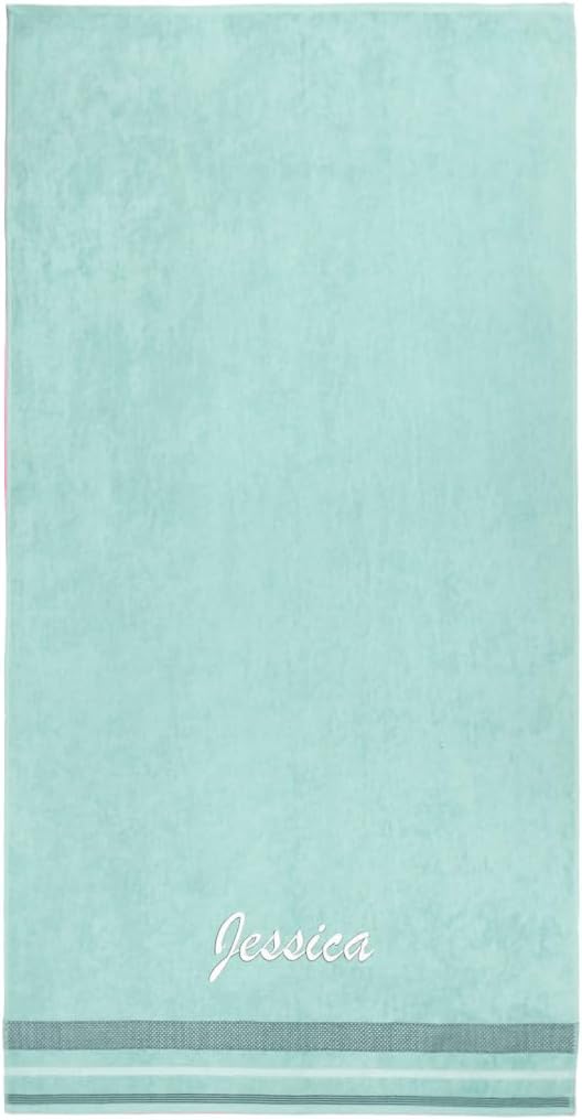 Kaufman - Personalized Oversized, 35" X 70", Solid Color, V…