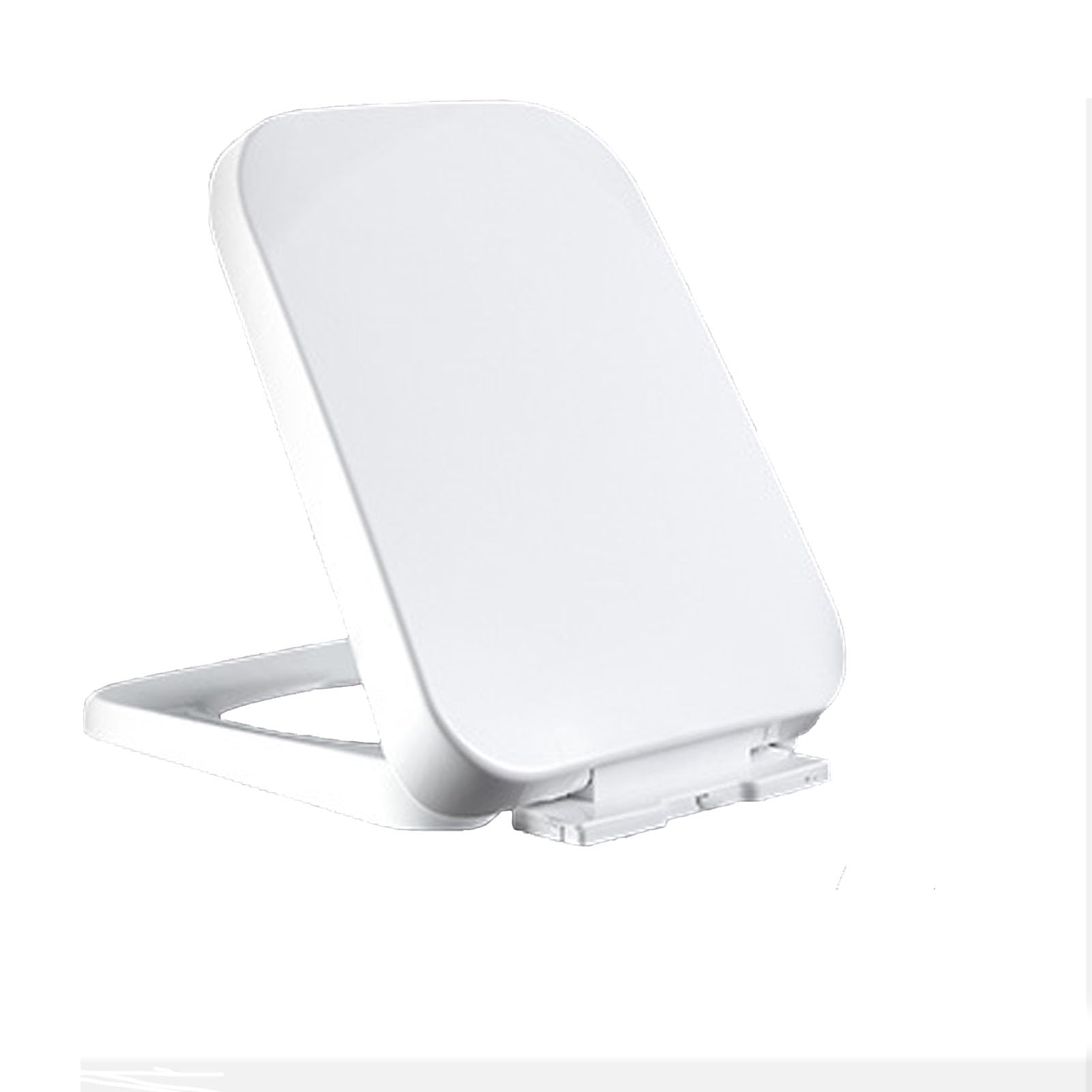 FLYIODFCXV Toilet seat, Square White Soft Close Toilet Seat with Adjustable Hinges Quick Release Easy to Clean(Square D)