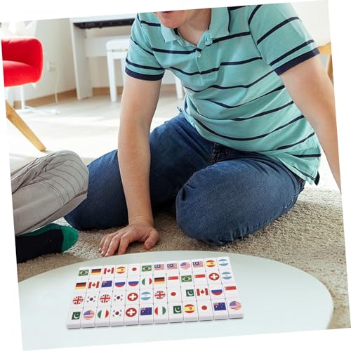 Juego Mahjong 48 piezas con banderas nacionales miniatura 6
