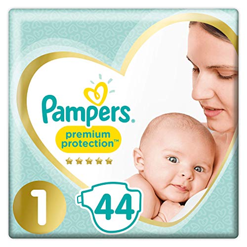 Pampers Premium Protection couches New Baby Taille 1 (2-5 kg), Lot de 2 (2 x 44 pièces)