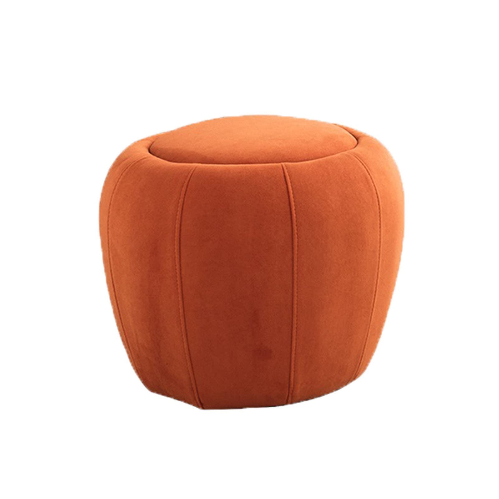 Tabourets de canapé en velours orange pour salon et entrée