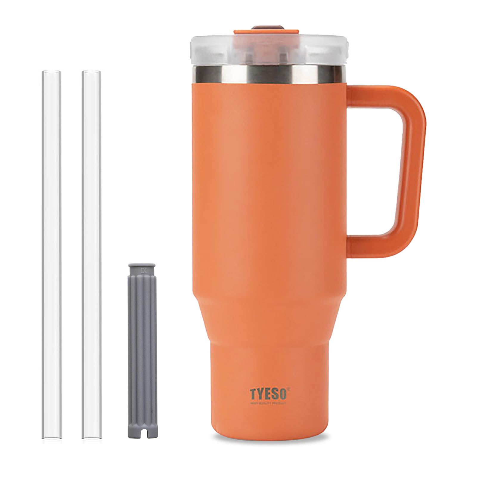 Klaraber Coffee Cup Travel Mug with Handle, 40oz Tumbler with Lockable Lid