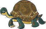 Smiling Happy Slow Tortoise Turtle Cartoon Truck Car Bumper Sticker Vinyl Decal 5'