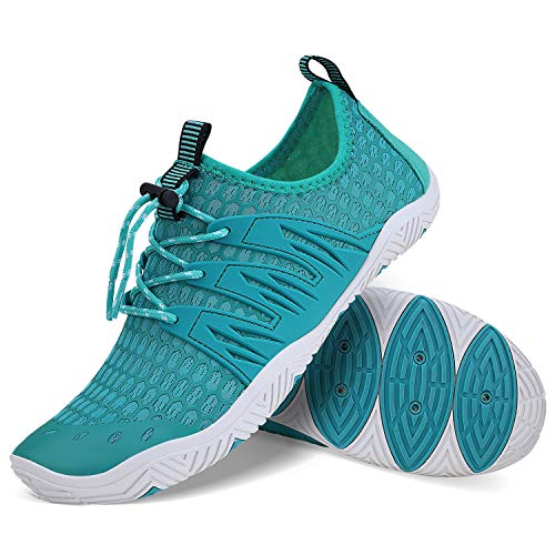 Image of MAYZERO Water Shoes Men Women Swim Surf Shoes Beach Pool Shoes Wide Toe Hiking Aqua Shoes Winter House Slippers
