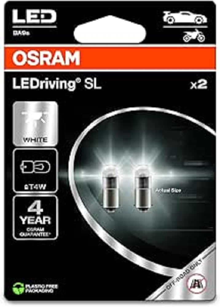 OSRAM LEDriving SL, ≜ T4W, White 6000K, Double Blister (2 lamps), LED Retrofit, offroad use only