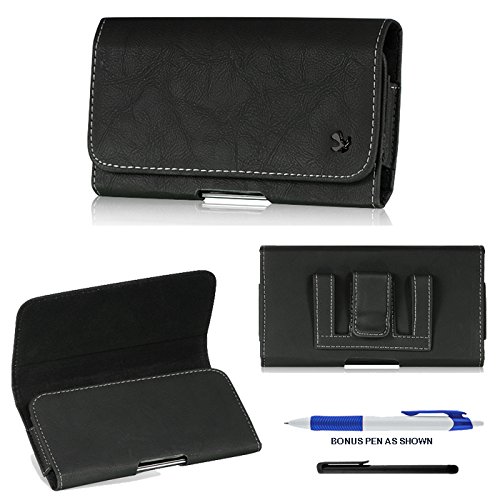 Classic Leather Design Horizontal Belt Clip Magnetic Closing Flap Side Holster Pouch Case for iPhone 6 (4.7 inch) + A Bonus 4