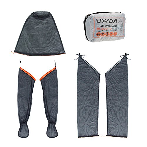 Lixada Anti-Mosquitoes Suit,Lightweight Bug Mosquito Suit Wear Ultra-fine Mesh for Men Women Hiking Fishing Camping Bee Feeding Cycling