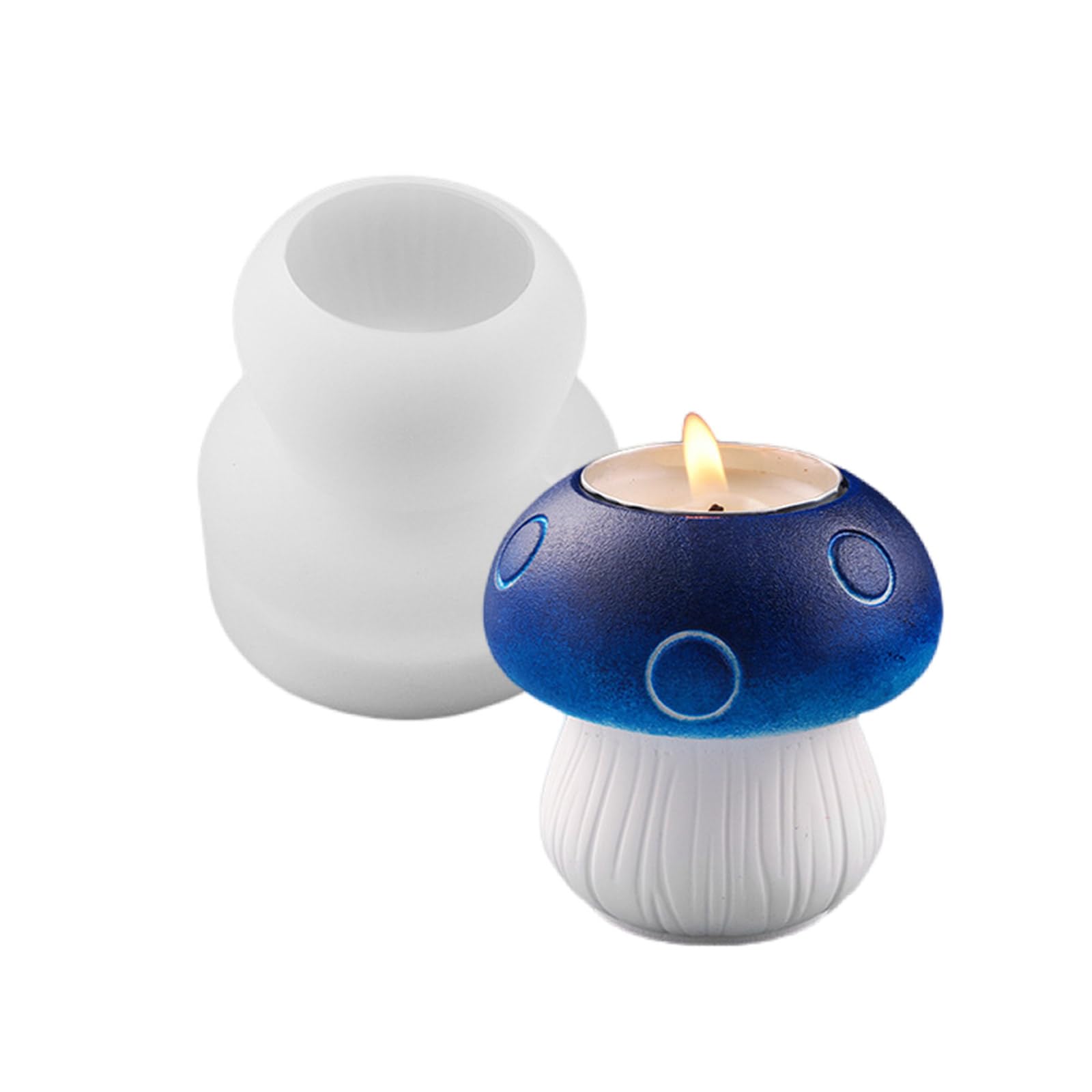 Ljmyy Silicone Candle Holder Molds Silicone Crafting Molds Mushroom Shape Candle Base Moulds Silicone Texture for Crafting candlestick mold
