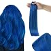 RUNATURE Tape in Hair Extensions 20 Inch Human Hair Tape in Extensions Blue Tape in Hair Extensions Colorful Blue Hair Extensions 10pcs Colored Hair Extensions 25 Grams